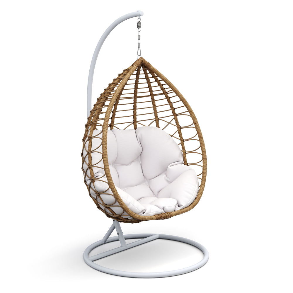 Sedia sospesa con supporto CHILE marrone/bianco