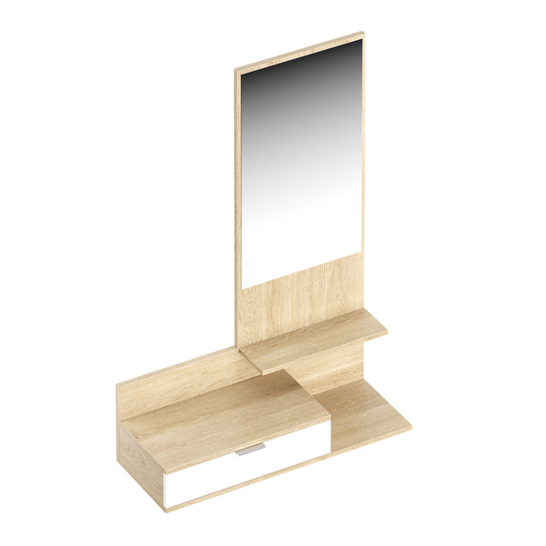 Garderobe VALENCIA 82 x 116 cm hellbraun/weiss