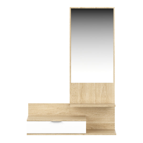 Garderobe VALENCIA 82 x 116 cm hellbraun/weiss