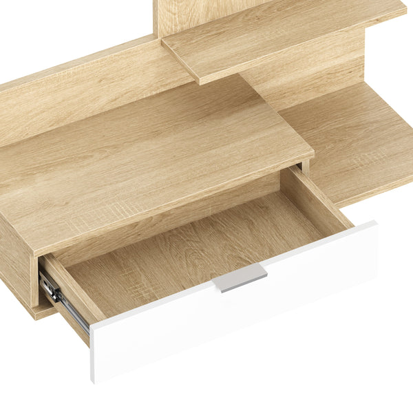 Garderobe VALENCIA 82 x 116 cm hellbraun/weiss