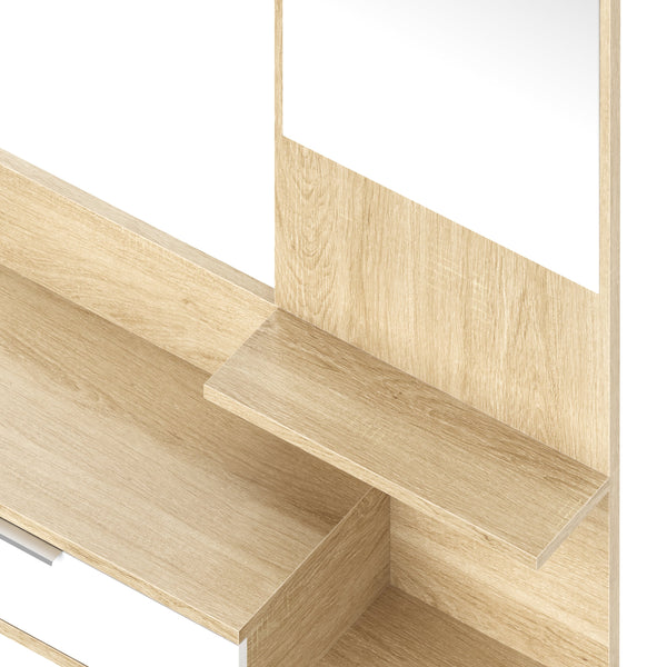 Garderobe VALENCIA 82 x 116 cm hellbraun/weiss