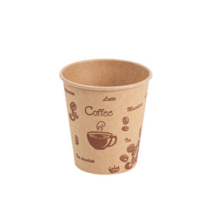 Einwegbecher 200 ml 1000 Stk. braun