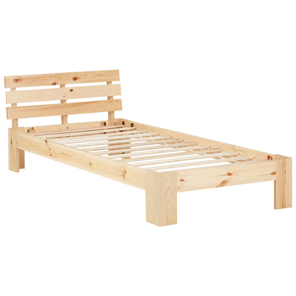Einzelbett Holzbett 90x200cm Natur