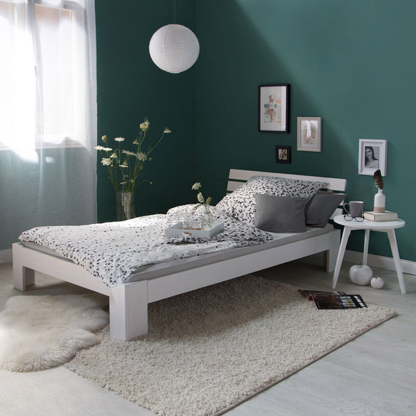 Einzelbett Holzbett 90x200cm Weiss