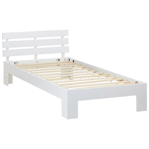 Einzelbett Holzbett 90x200cm Weiss