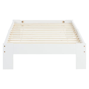 Einzelbett mit Lattenrost 90x200cm Weiss