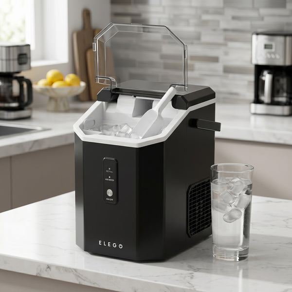 Eiswürfelmaschine ROSFO schwarz 1.1L - 15 kg / 24 h