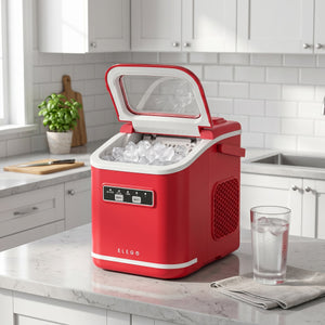 Eiswürfelmaschine VITER rot 1.4L - 12 kg / 24 h