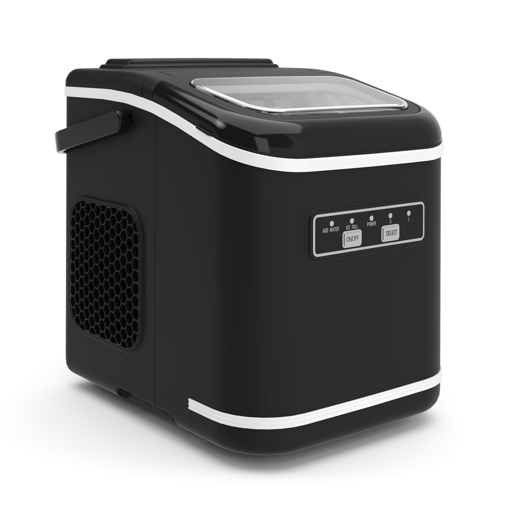 Macchina per cubetti di ghiaccio VITER, nera, 1,4L - 12 kg / 24 h