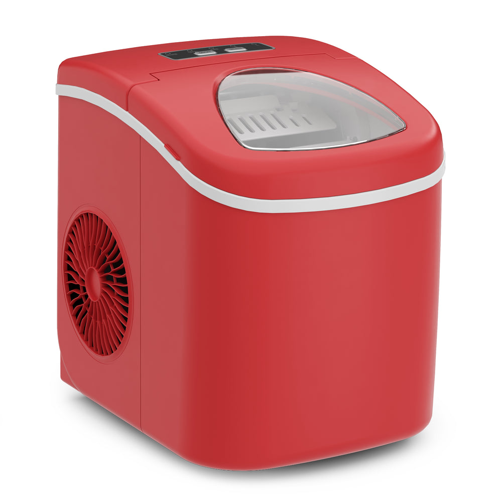 Macchina per cubetti di ghiaccio, rossa, 12 kg / 24 h / 1,2 L