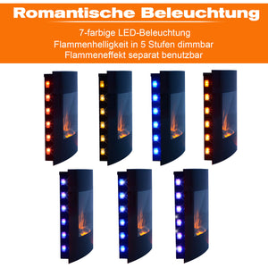 Elektrische Heizung Wandkamin 89,2 x 13,5 x 48cm