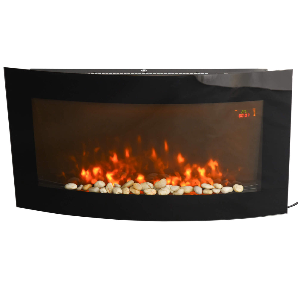 Stufa/camino elettrico da parete 89,2 x 13,5 x 48 cm