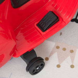 Elektro-Kindermotorrad Vespa mit Stützrädern rot