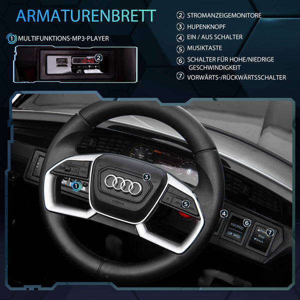 Elektroauto Kinderauto Audi e-tron lizenziert Schwarz