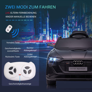Elektroauto Kinderauto Audi e-tron lizenziert Schwarz