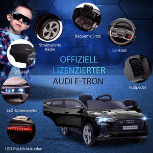 Elektroauto Kinderauto Audi e-tron lizenziert Schwarz