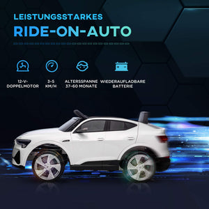 Elektroauto Kinderauto Audi e-tron lizenziert Weiss