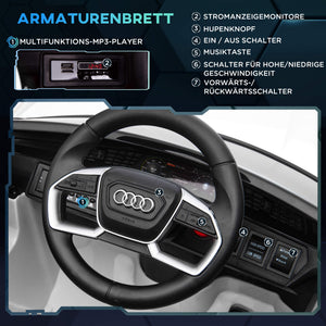 Elektroauto Kinderauto Audi e-tron lizenziert Weiss