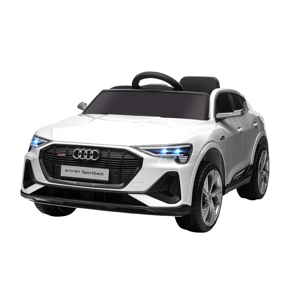 Voiture électrique Audi e-tron sous licence pour enfants, blanche