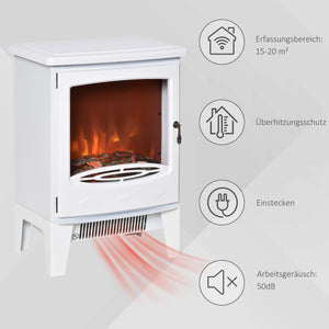 Elektrokamin Elektro-Heizung 1800W weiss