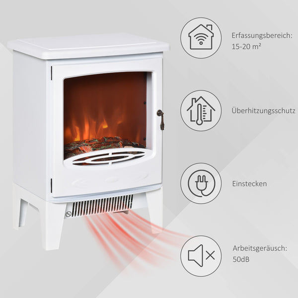 Elektrokamin Elektro-Heizung 1800W weiss