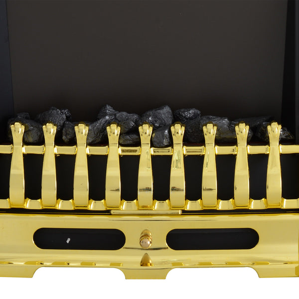 Elektrokamin Elektro-Heizung Kaminofen 2000W gold