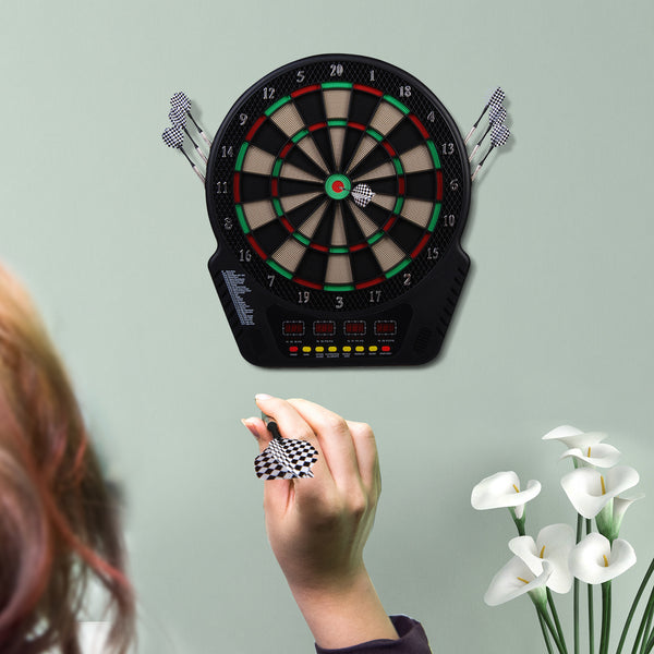 Electronic dartboard with 6 darts, 44x51.5x3.2cm