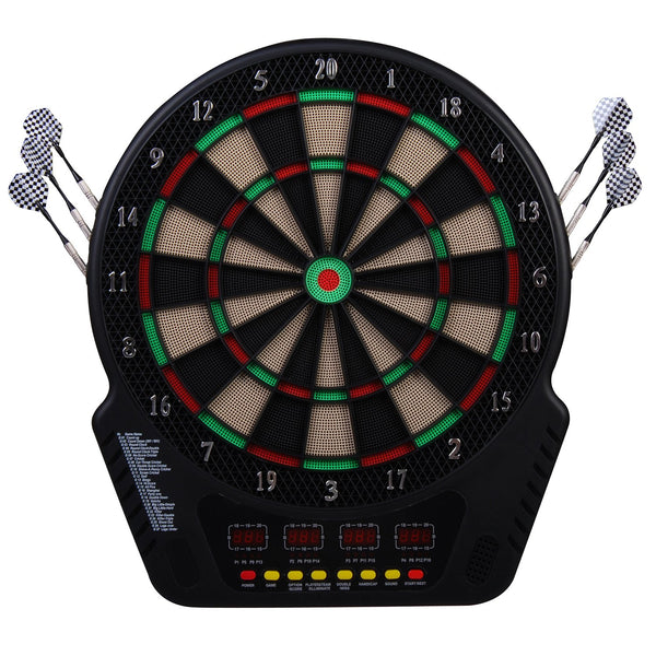 Electronic dartboard with 6 darts, 44x51.5x3.2cm