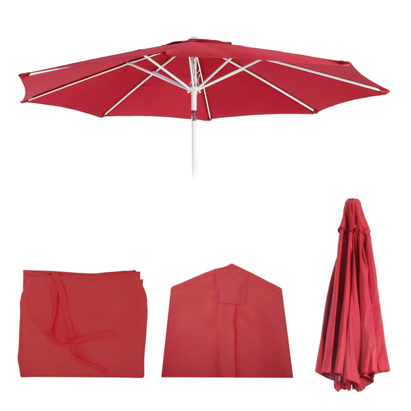 Ersatz-Bezug für Sonnenschirm N19 Ø3m Stoff/Textil 5kg rot