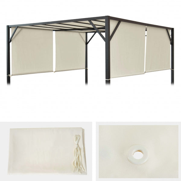 Ersatzdach Ersatzbezug Pergola Baia 4x4m Creme