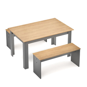 Essgruppe BRENO 3-teilig anthrazit/braun