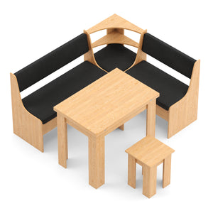Eckbankgruppe CORNELIA 3-teilig braun/schwarz