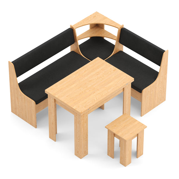 Eckbankgruppe CORNELIA 3-teilig braun/schwarz