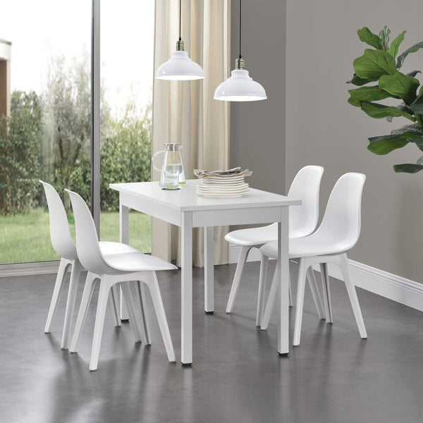 Esszimmerstuhl Brevik 4er Set 83x54x48 cm Weiss