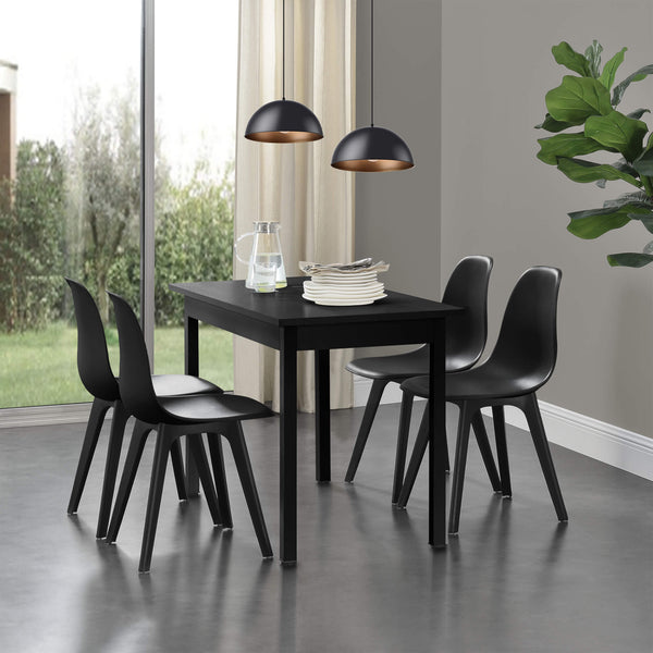 Esszimmerstuhl Brevik 6er Set 83x54x48 cm Schwarz