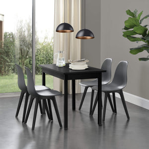Esszimmerstuhl Bretik 2er Set 83x54x48 cm Grau/Schwarz