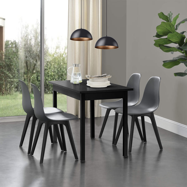 Esszimmerstuhl Bretik 2er Set 83x54x48 cm Grau/Schwarz