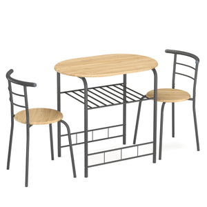 Essgruppe KNOX 80 x 53 cm 3-teilig braun/anthrazit