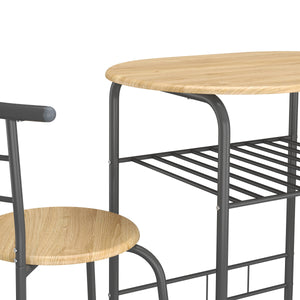 Essgruppe KNOX 80 x 53 cm 3-teilig braun/anthrazit