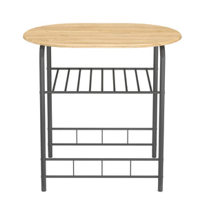 Essgruppe KNOX 80 x 53 cm 3-teilig braun/anthrazit