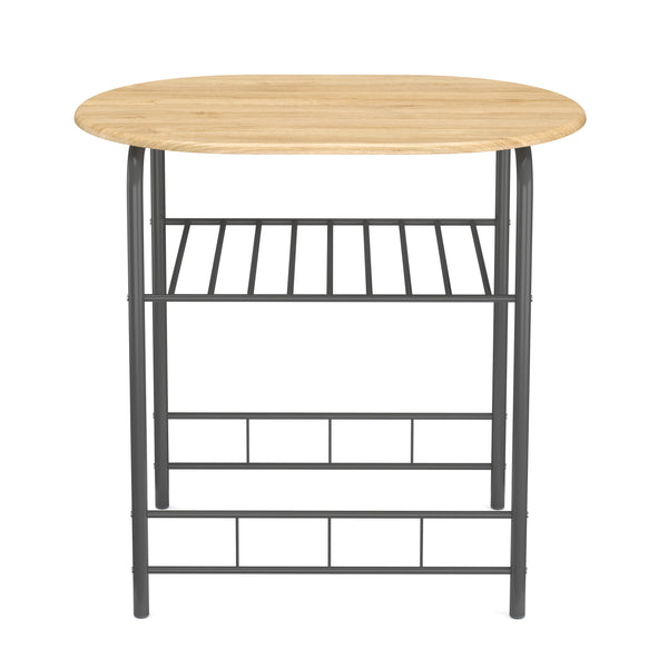 Essgruppe KNOX 80 x 53 cm 3-teilig braun/anthrazit