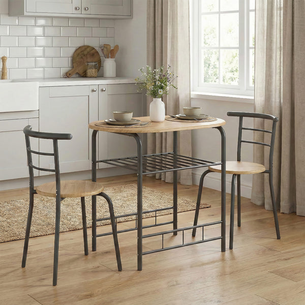 Essgruppe KNOX 80 x 53 cm 3-teilig braun/anthrazit