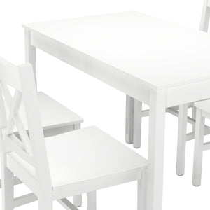Essgruppe Holz LINDSAY 5-teilig weiss