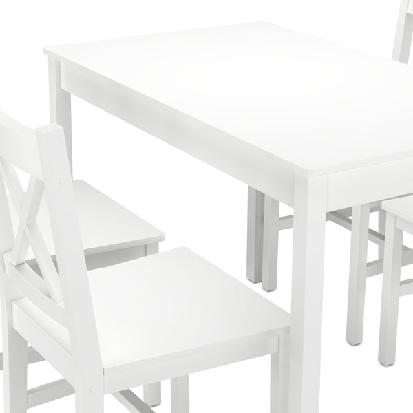Essgruppe Holz LINDSAY 5-teilig weiss
