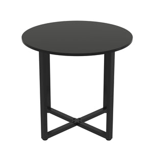 Essgruppe Leder GRENAR 5-teilig rund schwarz/weiss