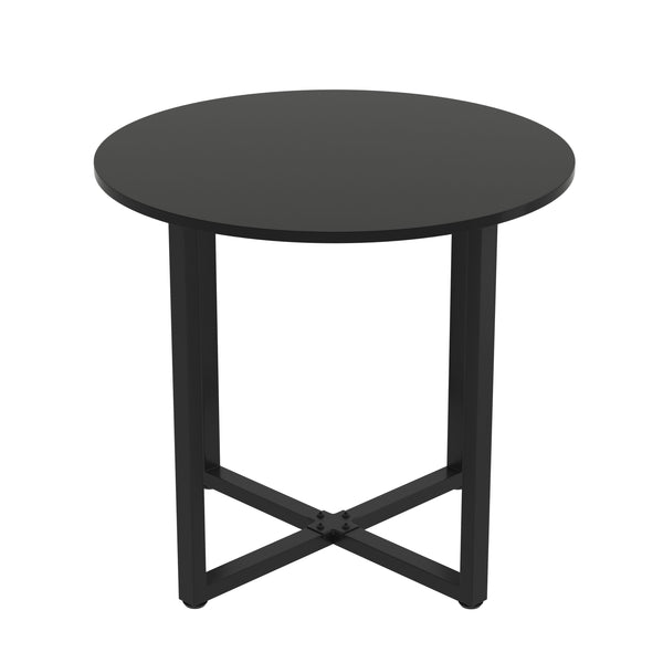 Essgruppe Leder GRENAR 5-teilig rund schwarz/weiss