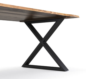 Esstisch Holz ACACIA X-Fuss 178 x 90 cm