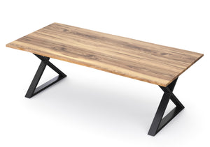Esstisch Holz ACACIA X-Fuss 200 x 90 cm