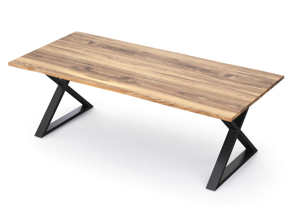 Esstisch Holz ACACIA X-Fuss 200 x 90 cm