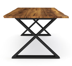 Esstisch Holz ACACIA X-Fuss 200 x 90 cm